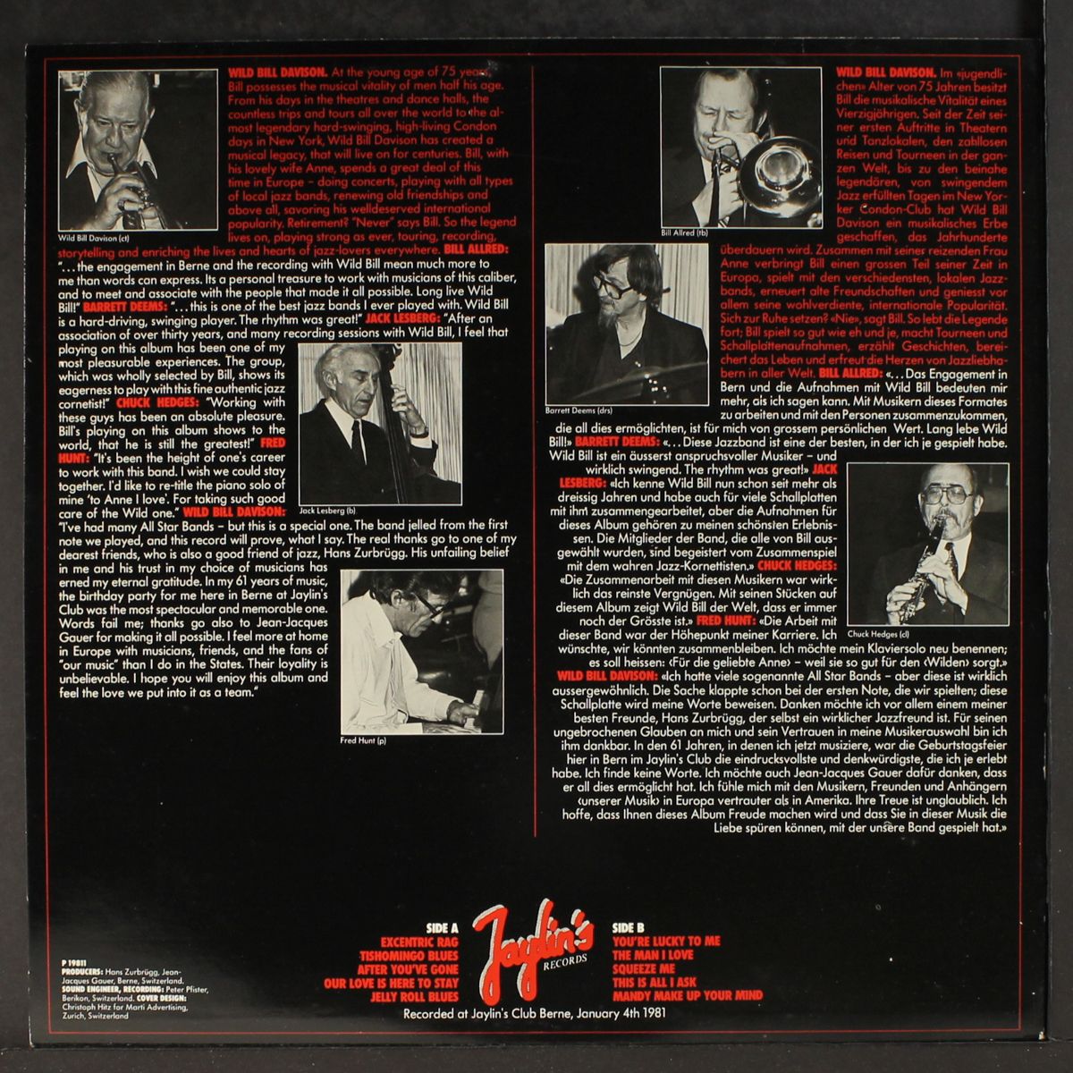 75th anniversary jazz band by WILD BILL DAVISON