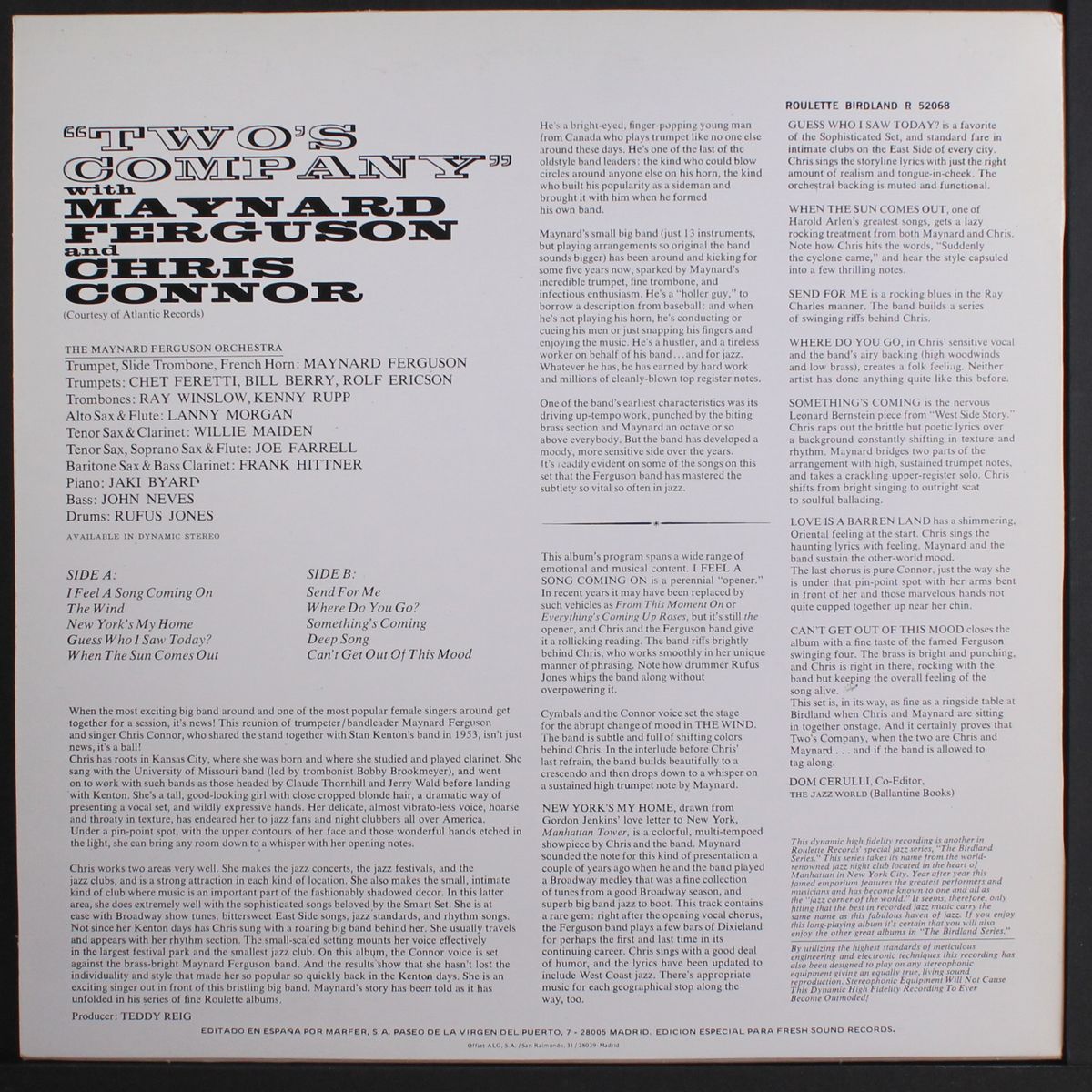 two's company by MAYNARD FERGUSON & CHRIS CONNOR