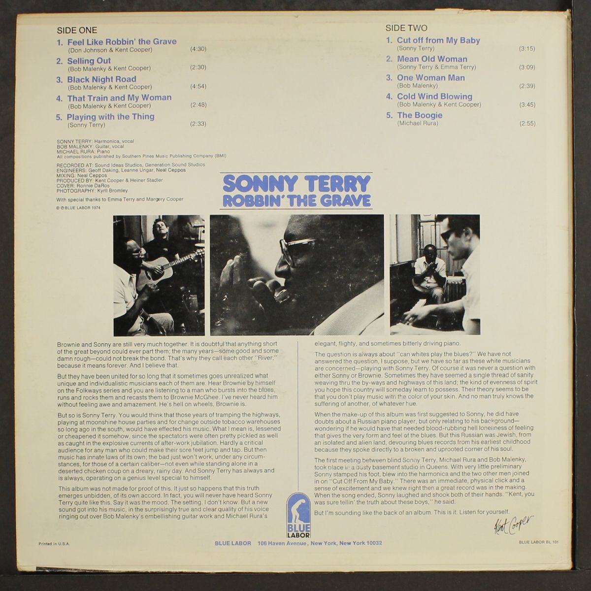 robbin' the grave by SONNY TERRY