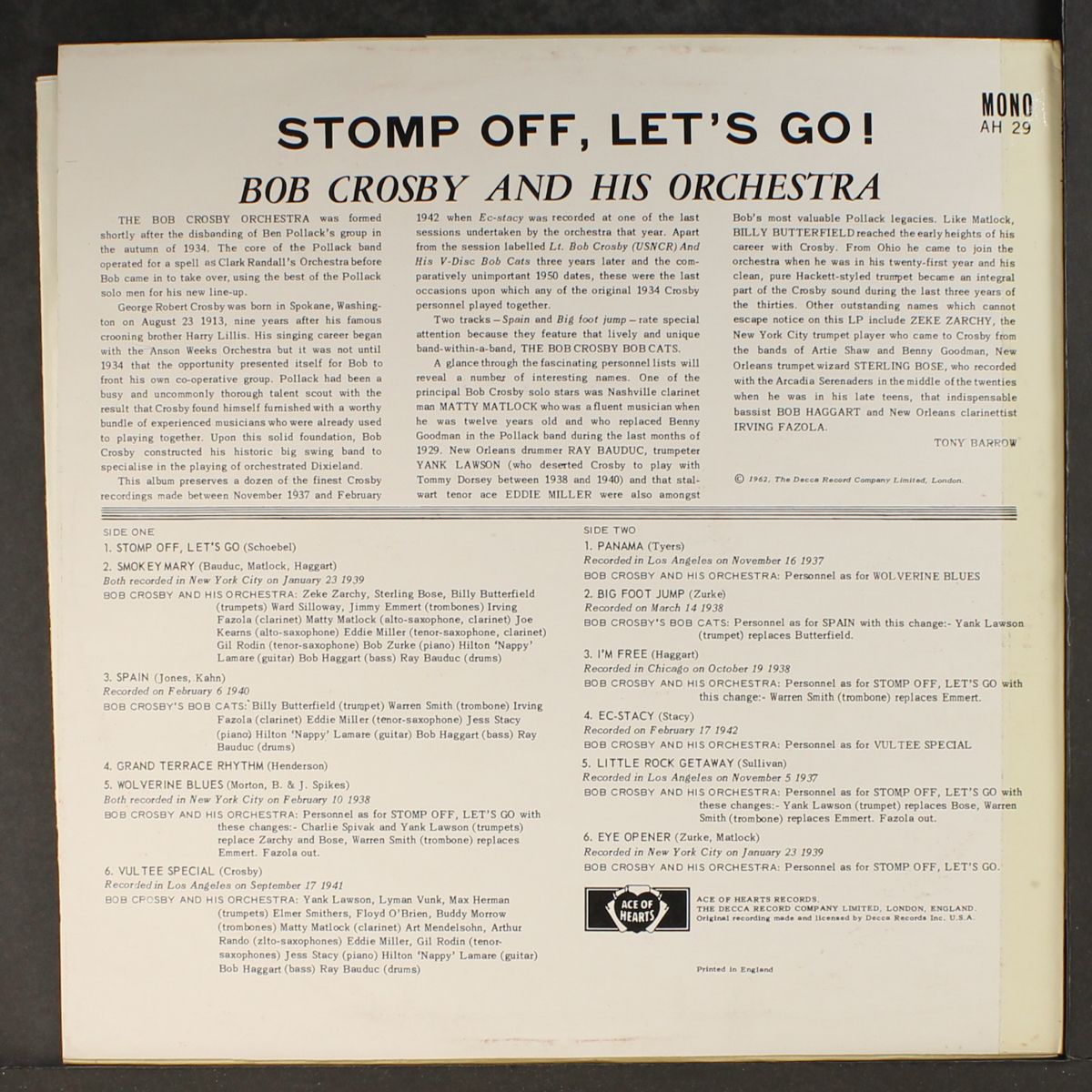 stomp off, let's go by BOB CROSBY