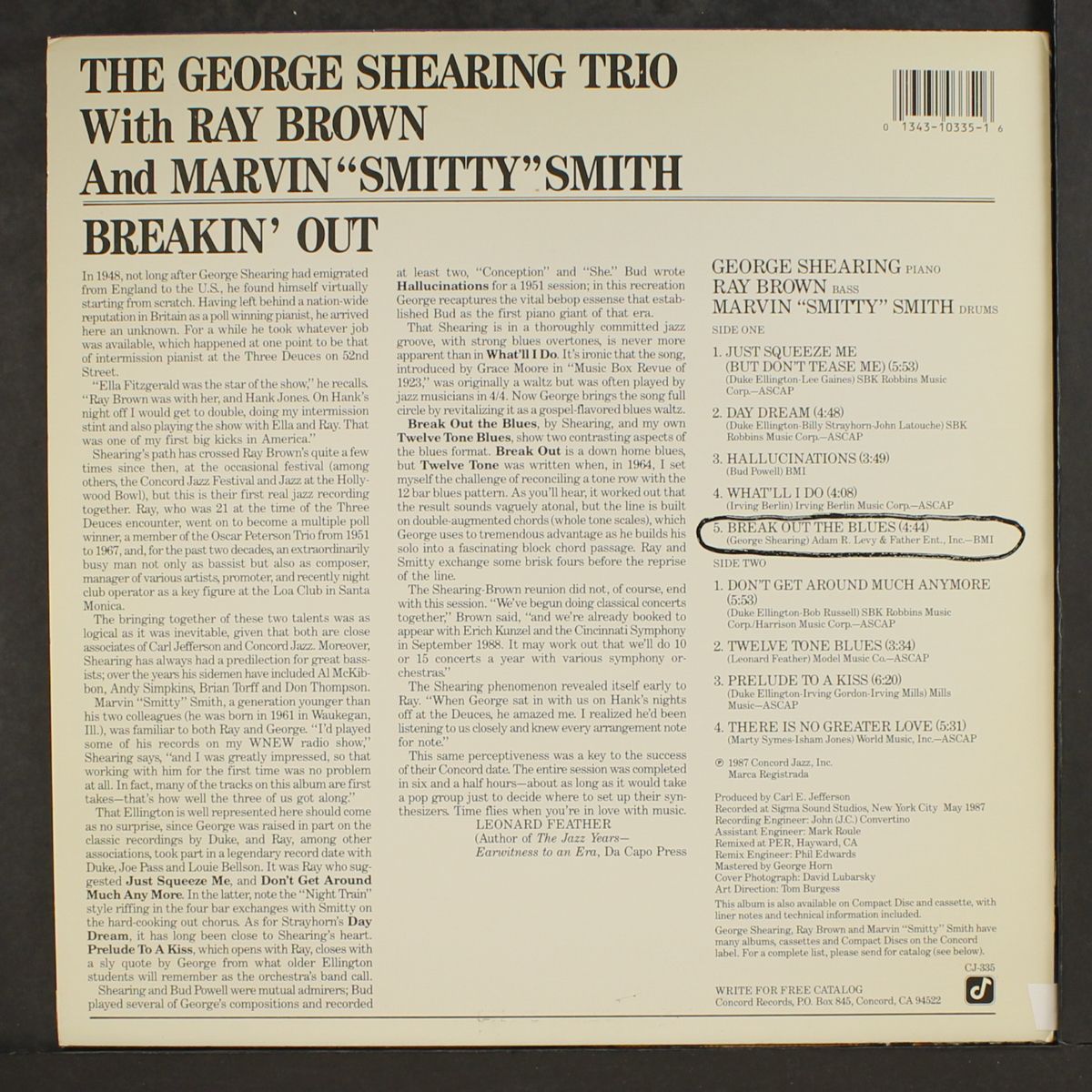 breakin' out by GEORGE SHEARING