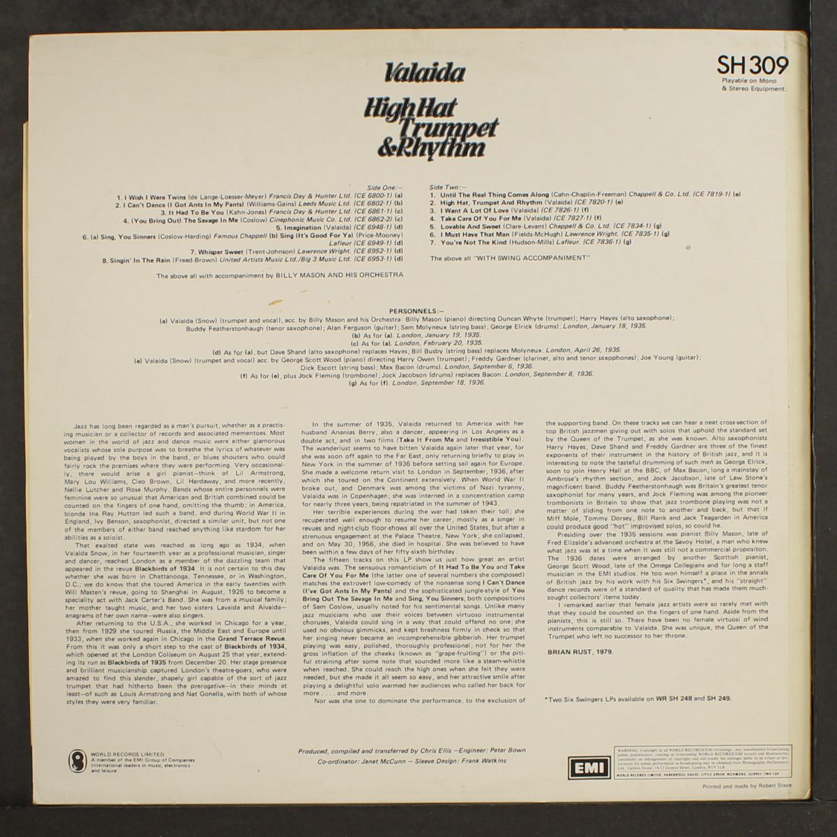 high hat, trumpet, & rhythm by VALAIDA