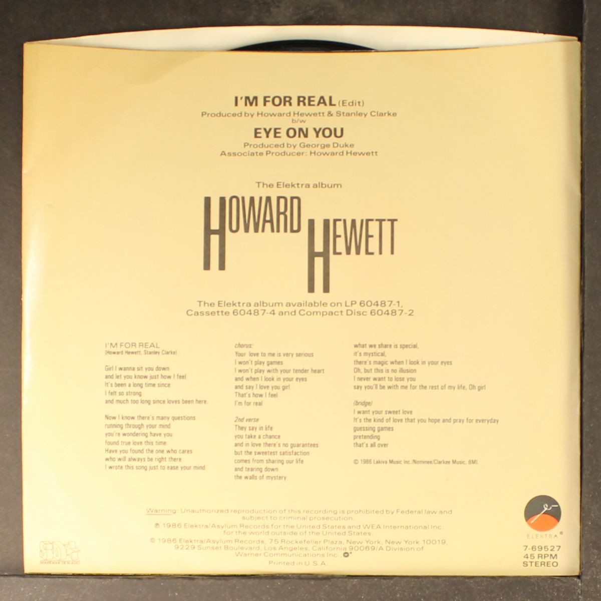 i'm for real / eye on you by HOWARD HEWETT