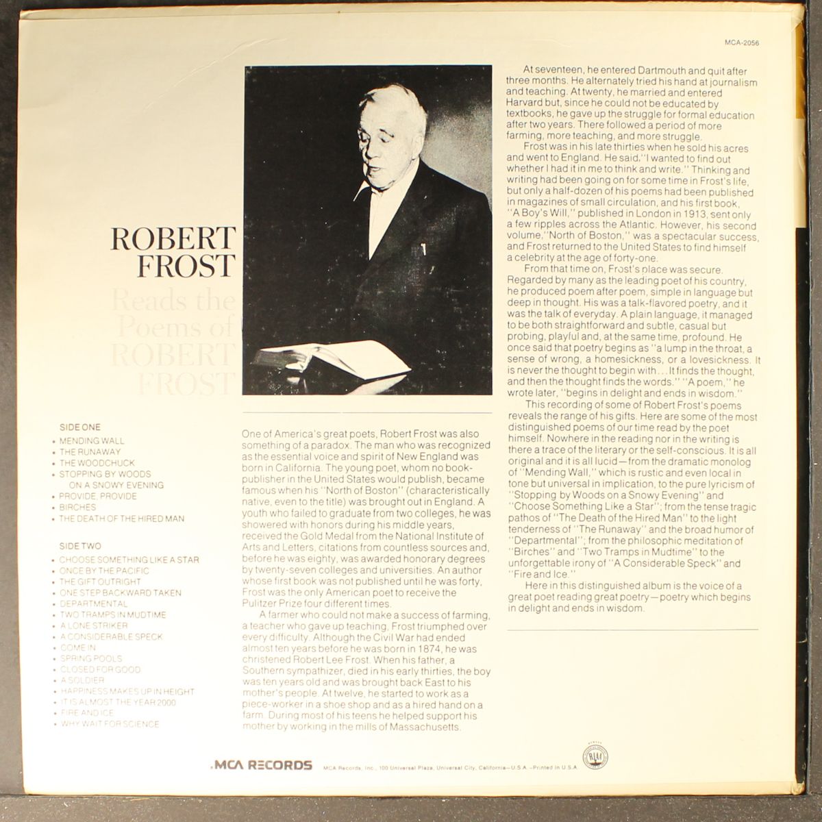 reads the poems of robert frost by ROBERT FROST