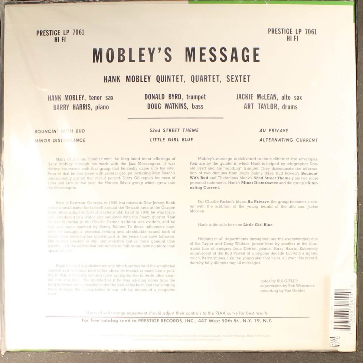 mobley's message by HANK MOBLEY
