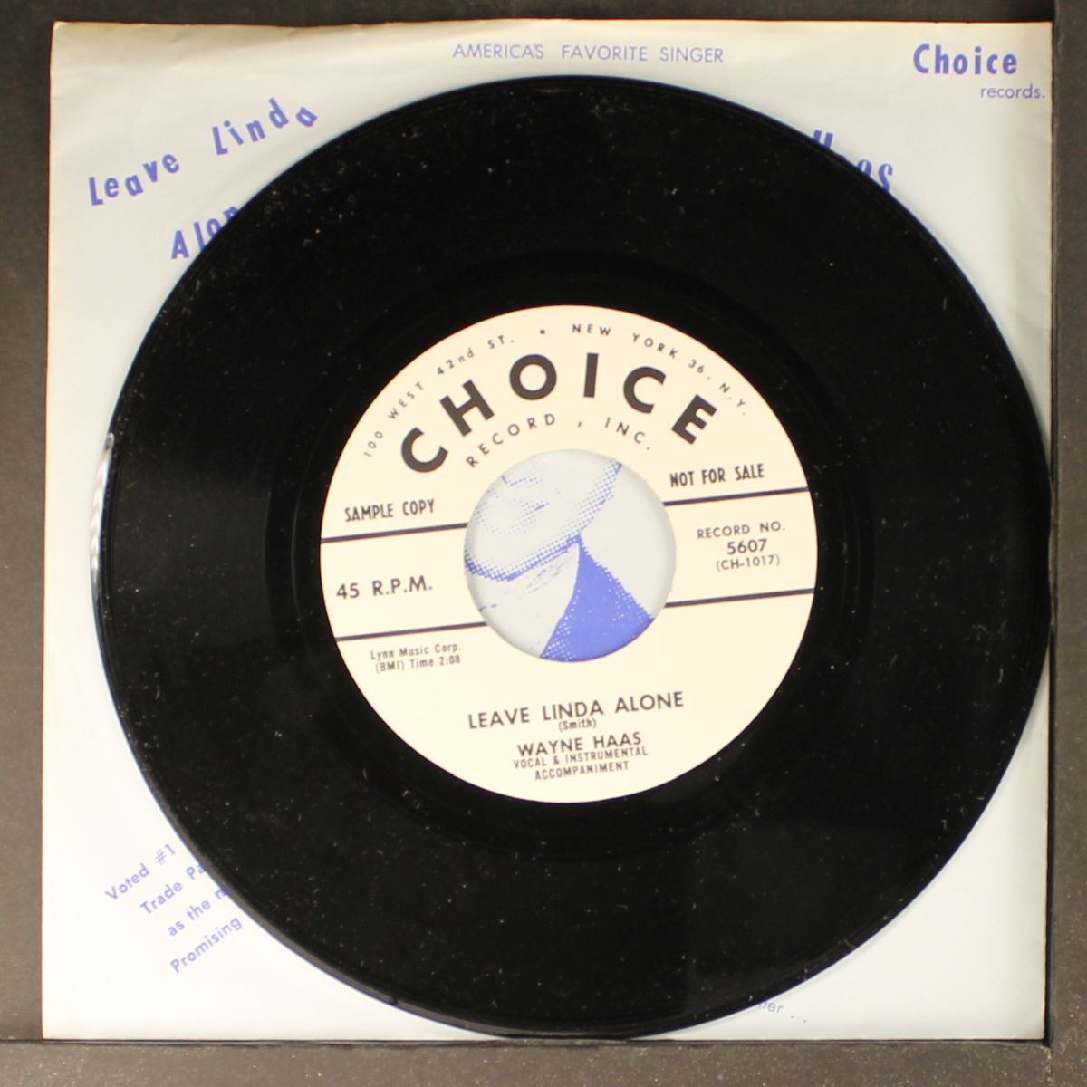 betty ann / leave linda alone by WAYNE HAAS