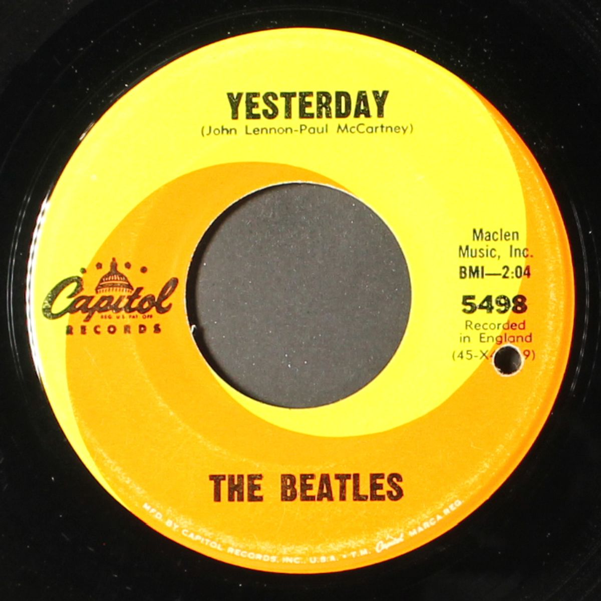 yesterday / act naturally by BEATLES