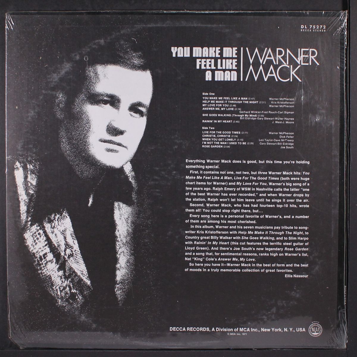 you make me feel like a man by WARNER MACK