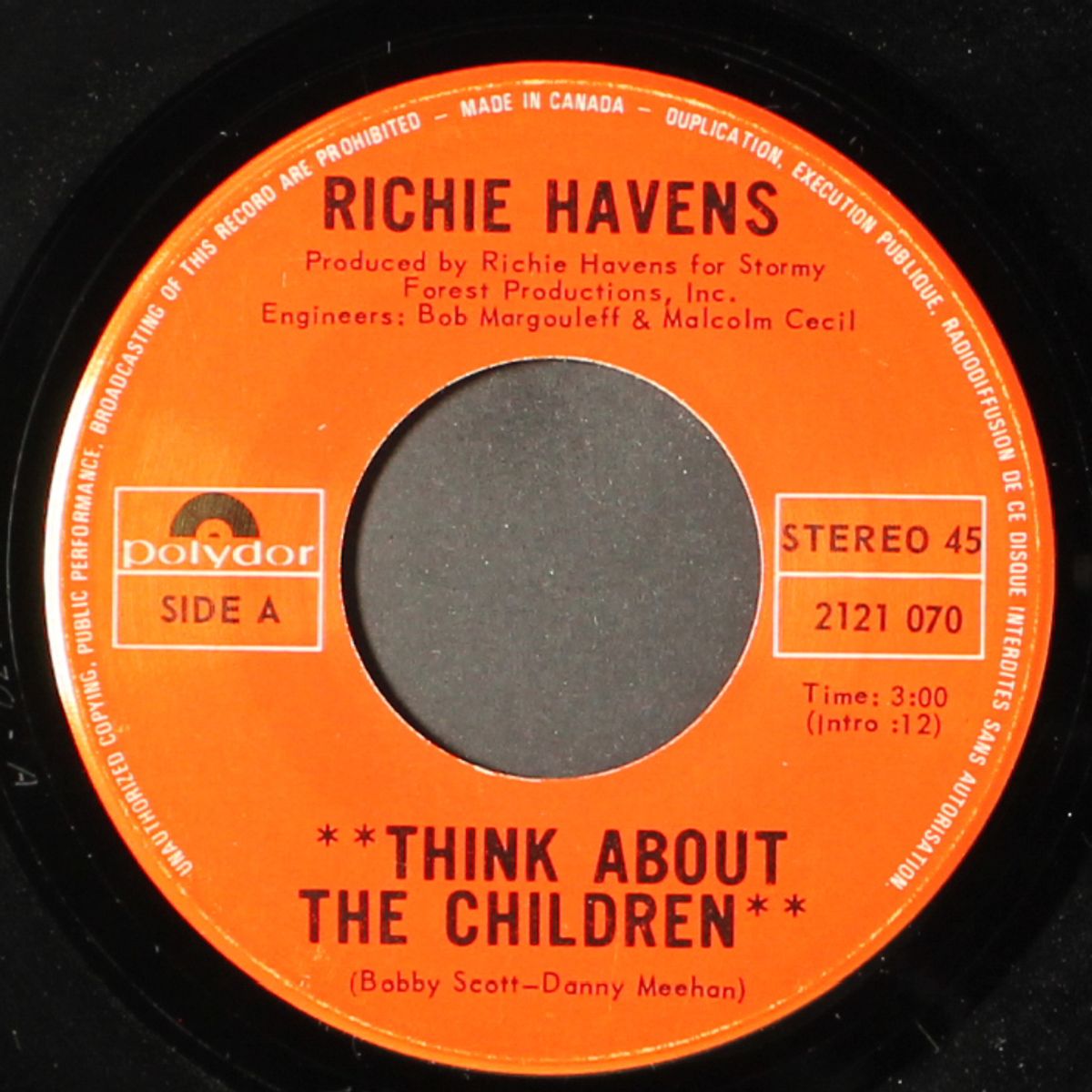 think about the children / fire and rain by RICHIE HAVENS