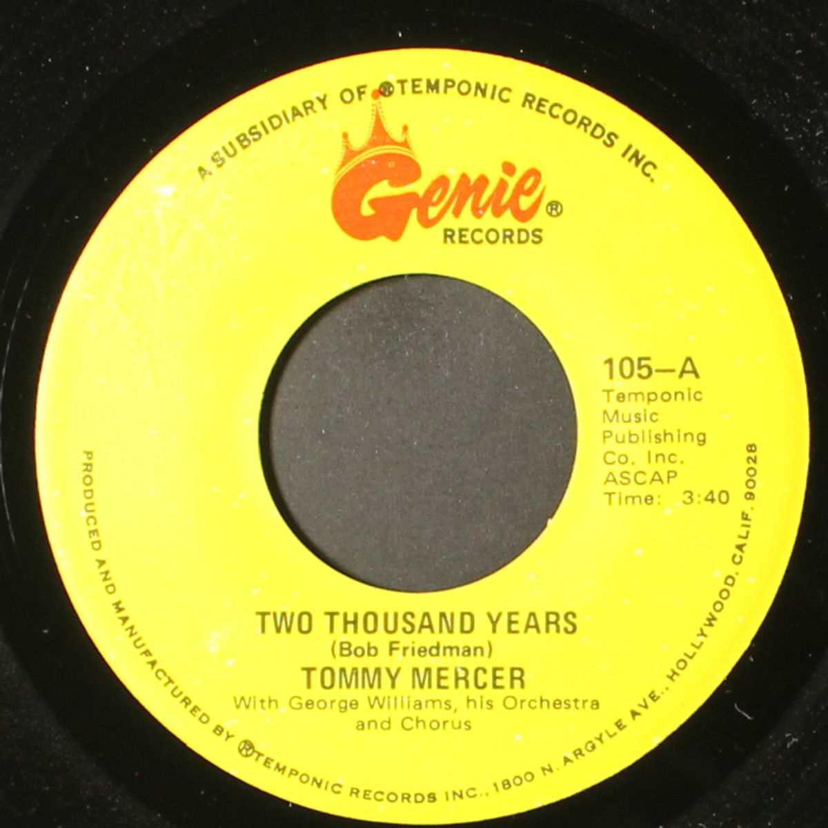 two thousand years / pretty girl by TOMMY MERCER