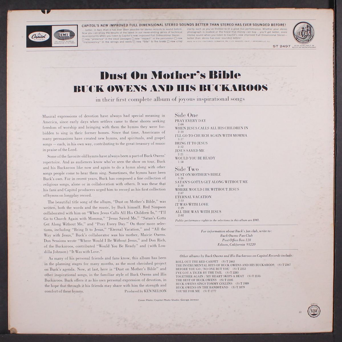 dust on mother's bible by BUCK OWENS