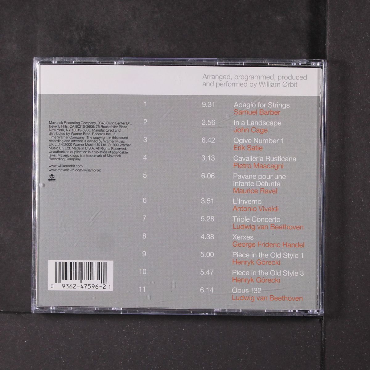 pieces in a modern style by WILLIAM ORBIT