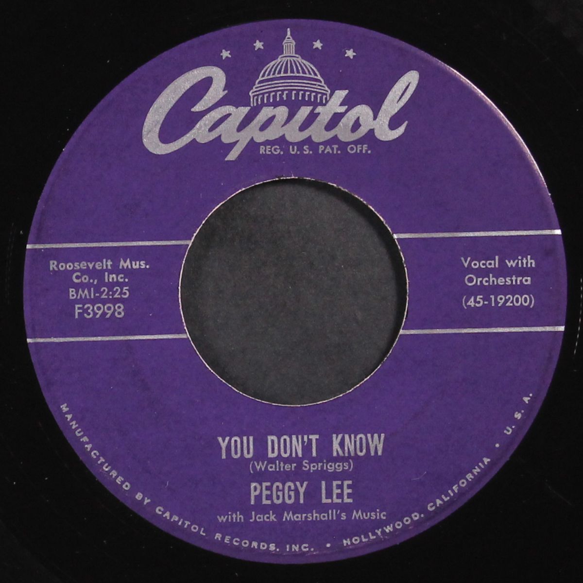 fever / you don't know by PEGGY LEE