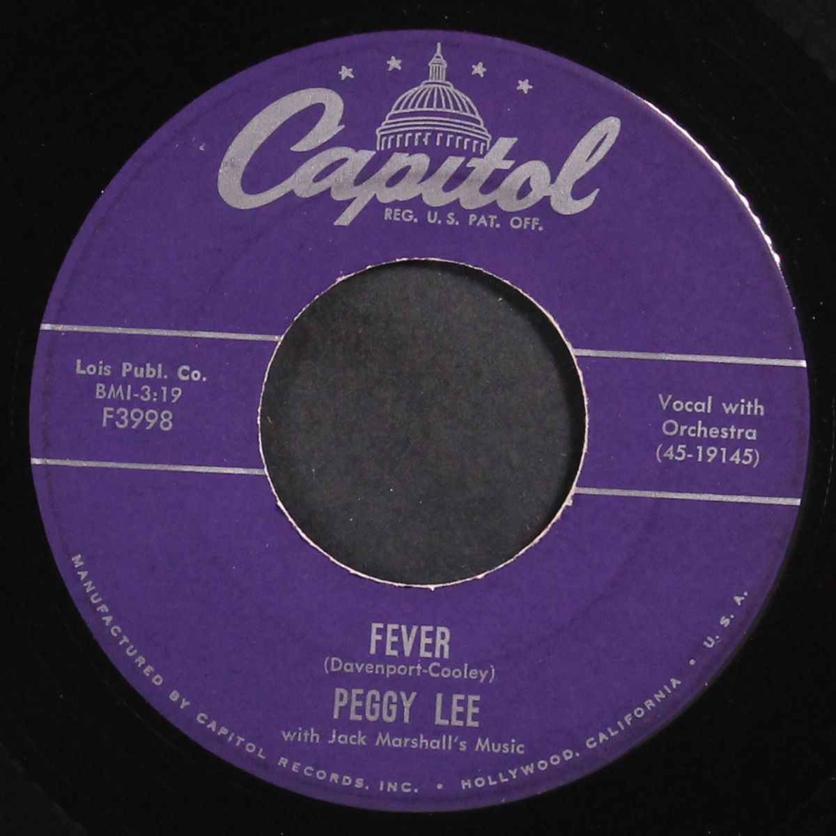 fever / you don't know by PEGGY LEE
