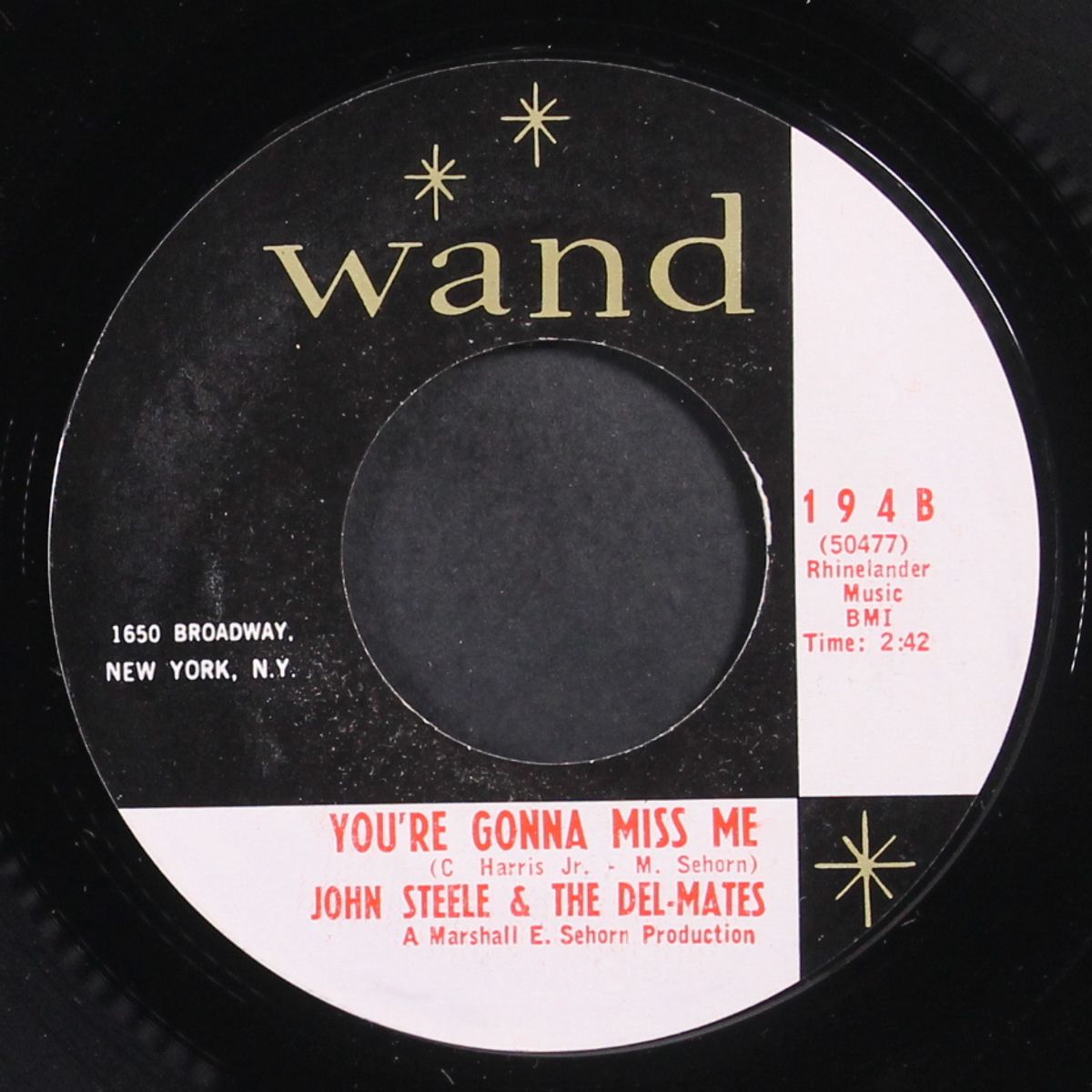 the fat man / you're gonna miss me by JOHN STEELE & DEL-MATES