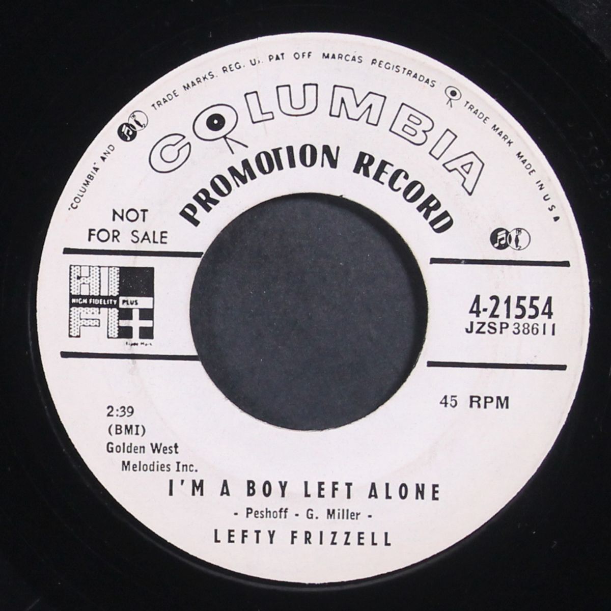 heart's highway / i'm a boy left alone by LEFTY FRIZZELL