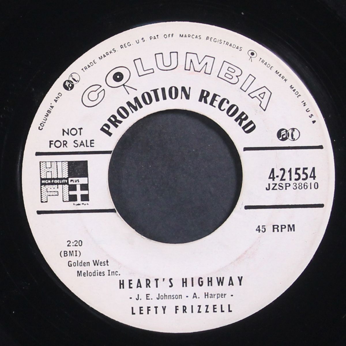 heart's highway / i'm a boy left alone by LEFTY FRIZZELL