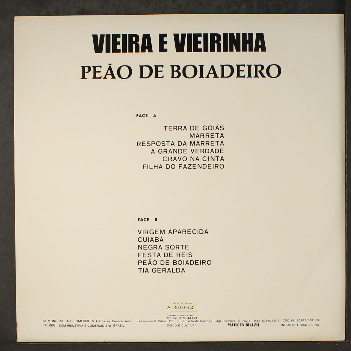 peao de boiadeiro by VIEIRA & VIEIRINHA