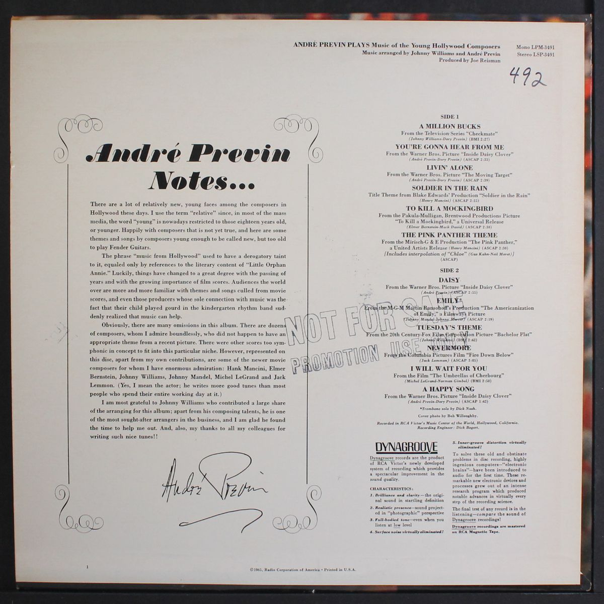 music of the young hollywood composers by ANDRE PREVIN
