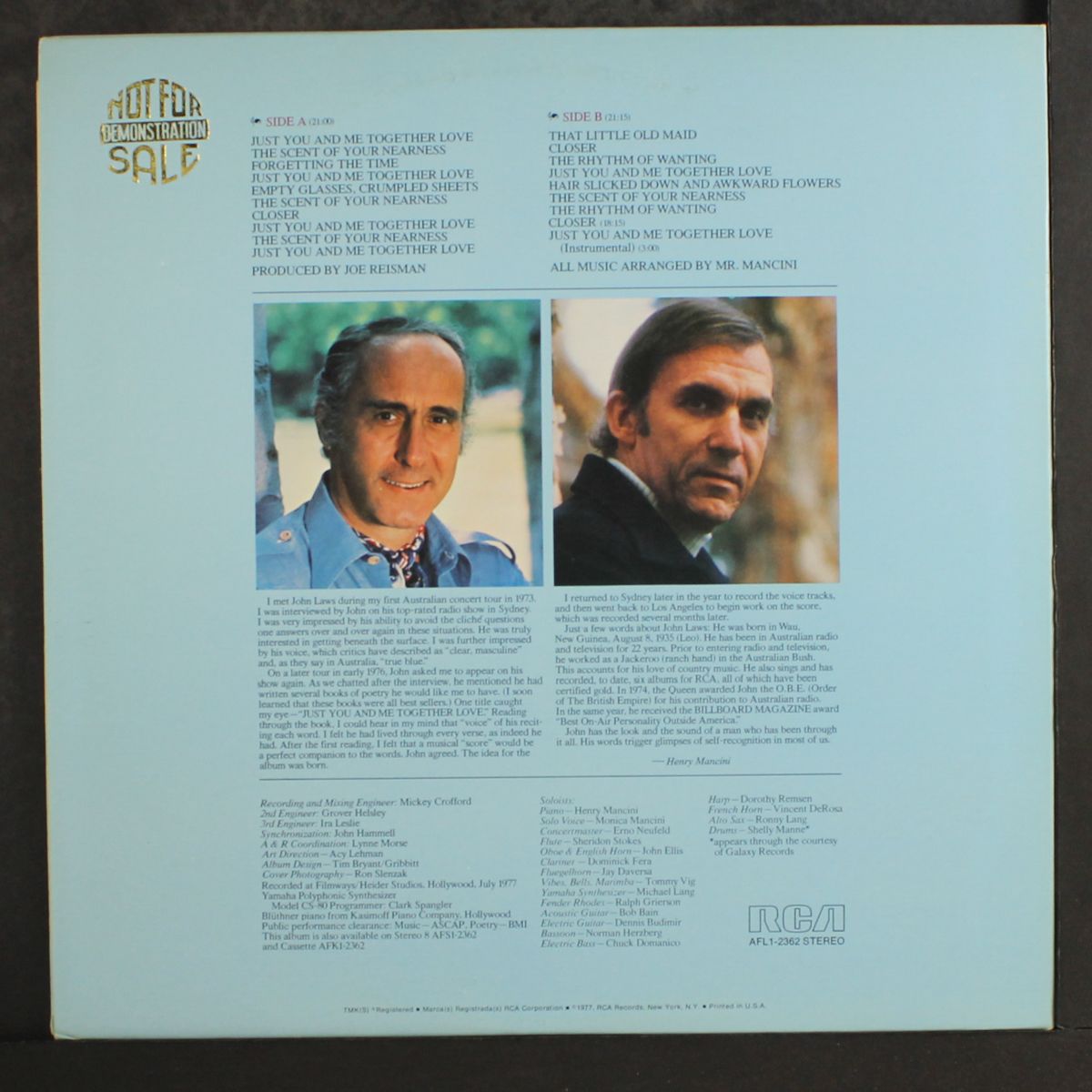 just you and me together love by HENRY MANCINI