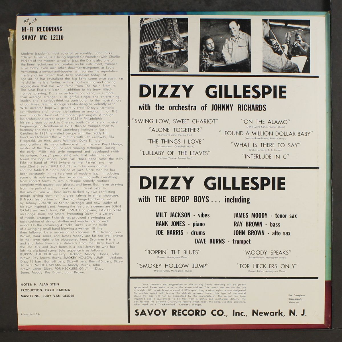 story by DIZZY GILLESPIE