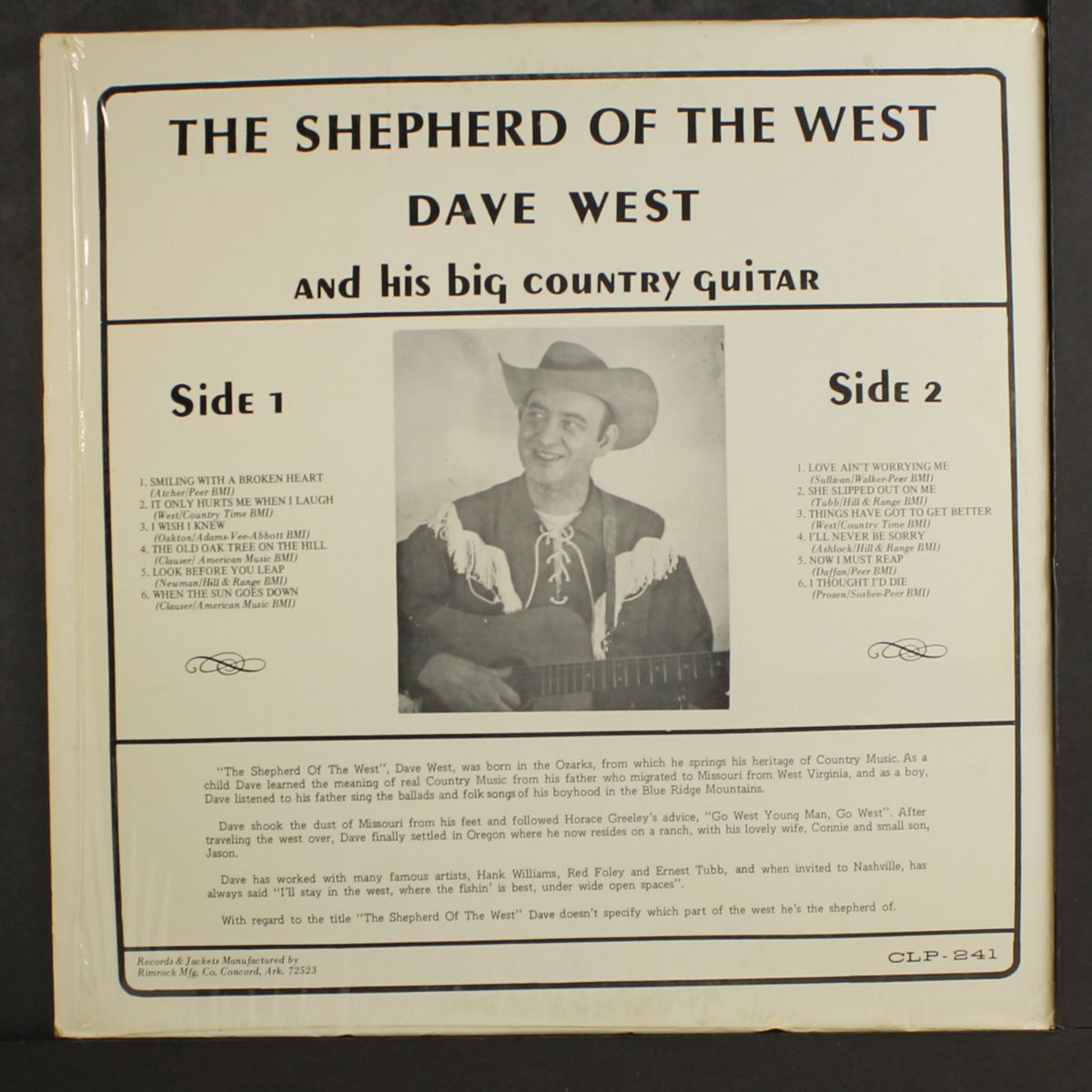 the shepherd of the west by DAVE WEST