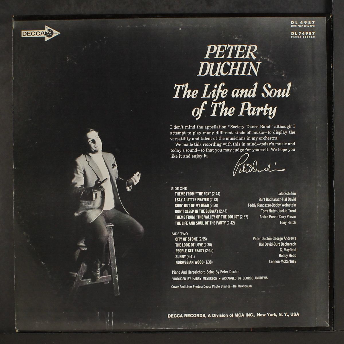 the life & soul of the party by PETER DUCHIN