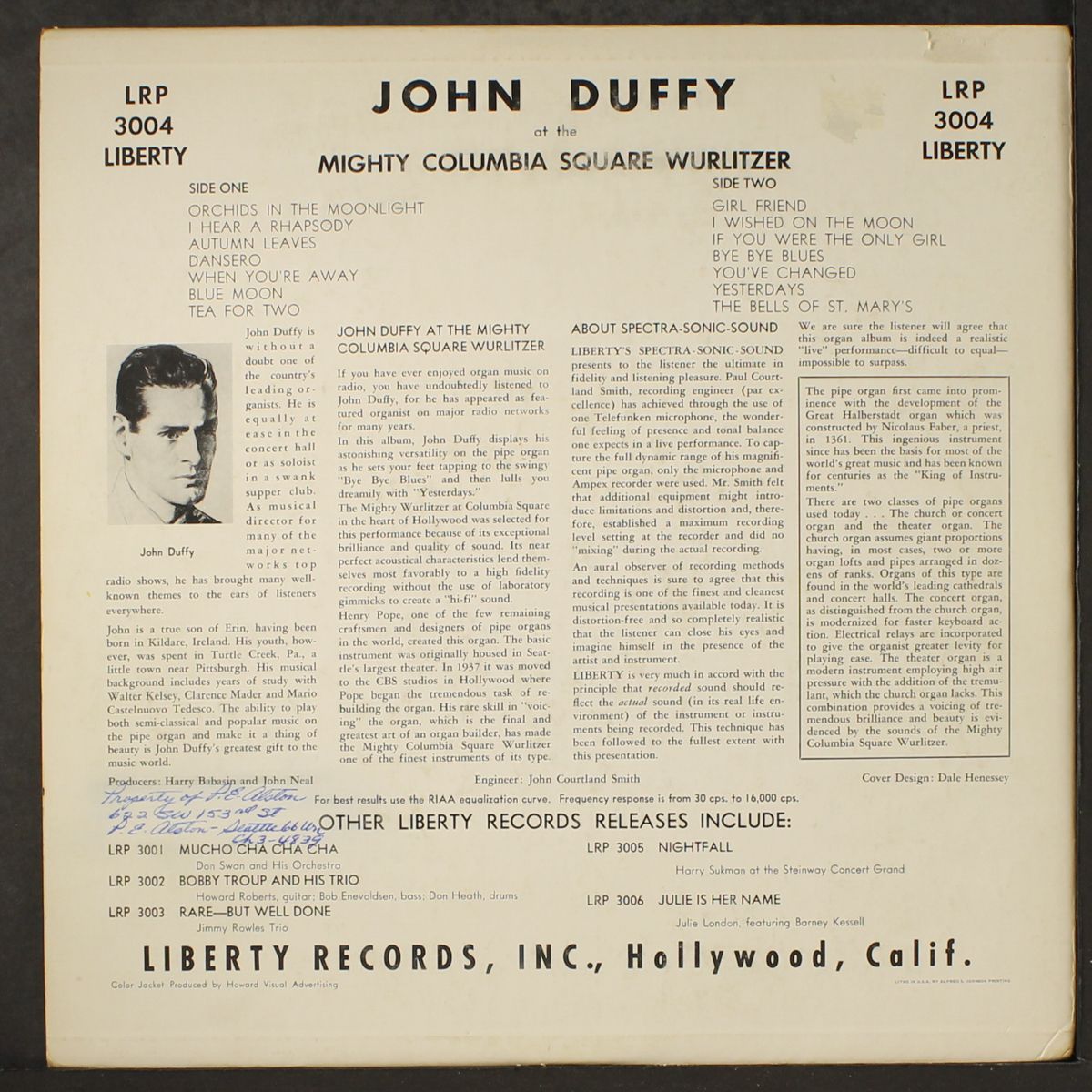 at the mighty wurlitzer by JOHN DUFFY