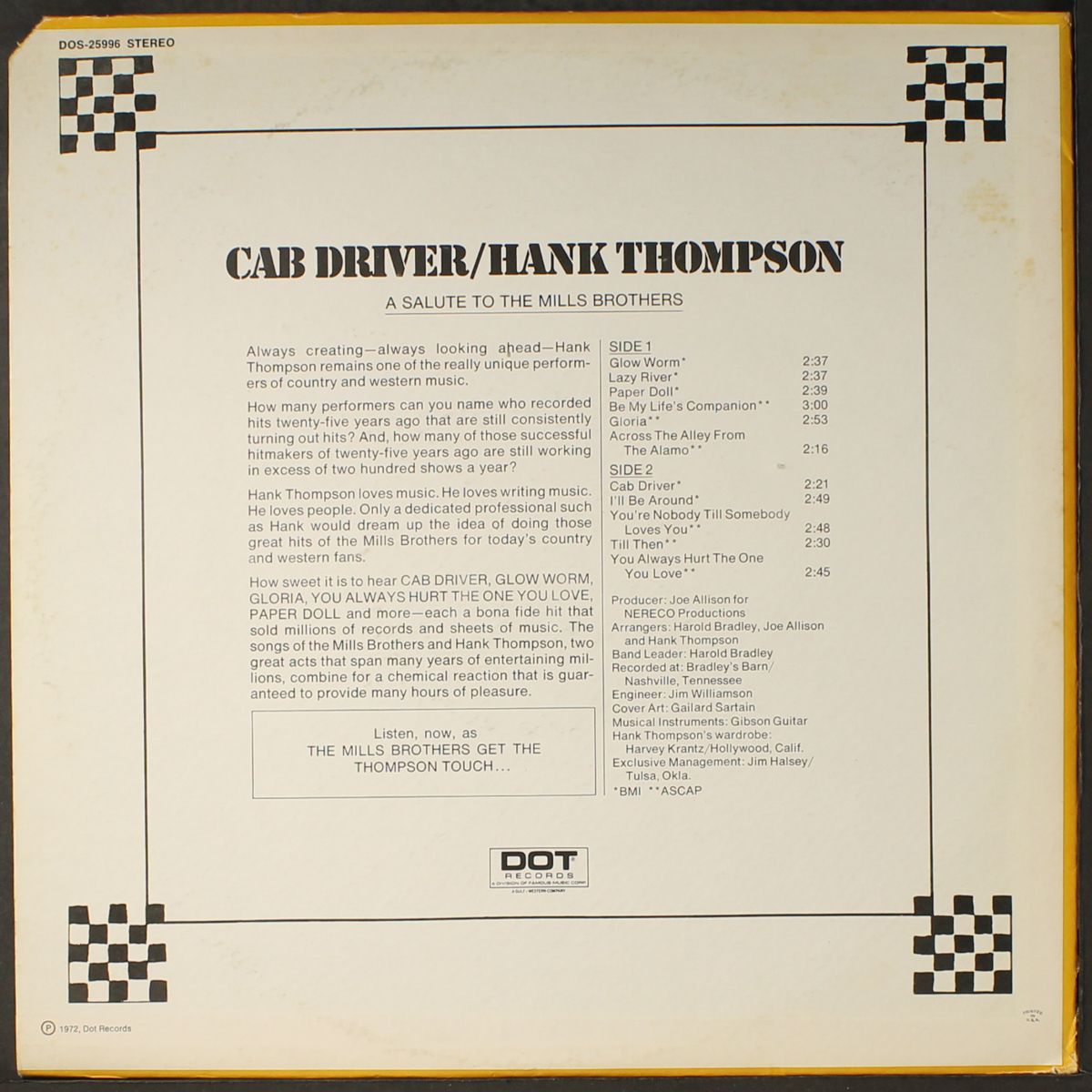 cab driver by HANK THOMPSON