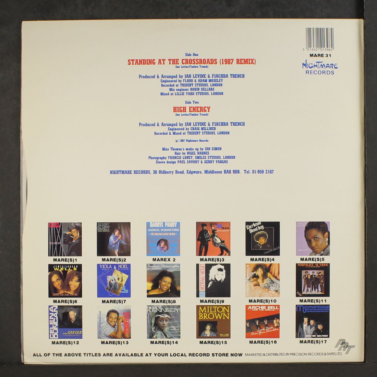 standing at the crossroads (1987 remix) / high energy by EVELYN THOMAS