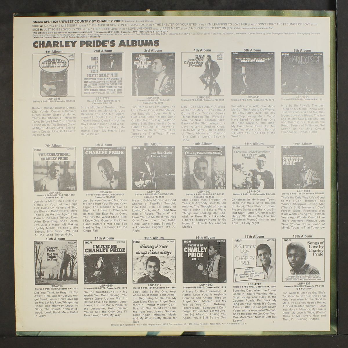 sweet country by CHARLEY PRIDE