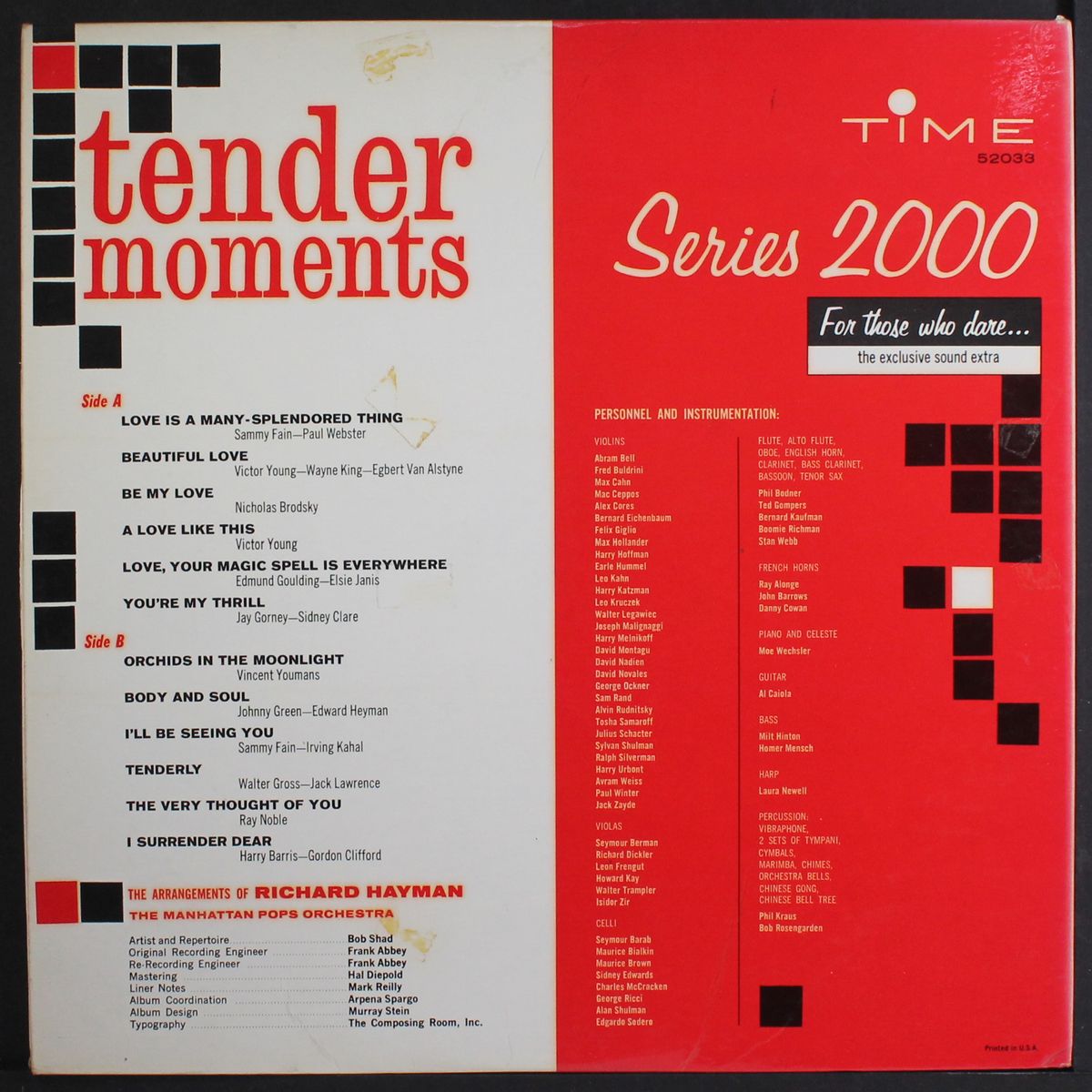 tender moments by MANHATTAN POPS ORCHESTRA