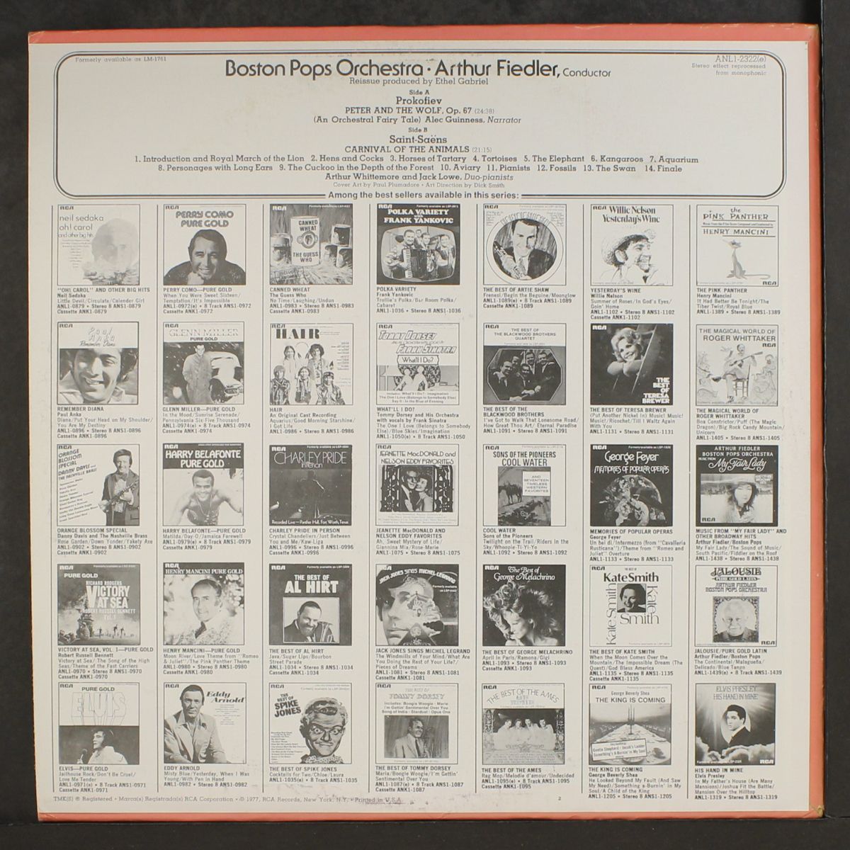 prokofiev: peter & the wolf / saint-saens: carnival of the animals by ARTHUR FIEDLER