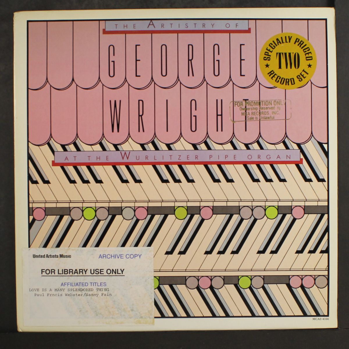 at the wurlitzer organ by GEORGE WRIGHT