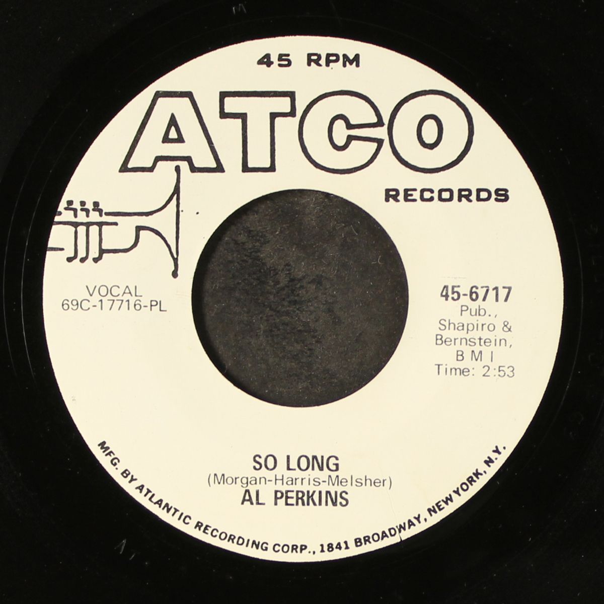 just the one / so long by AL PERKINS
