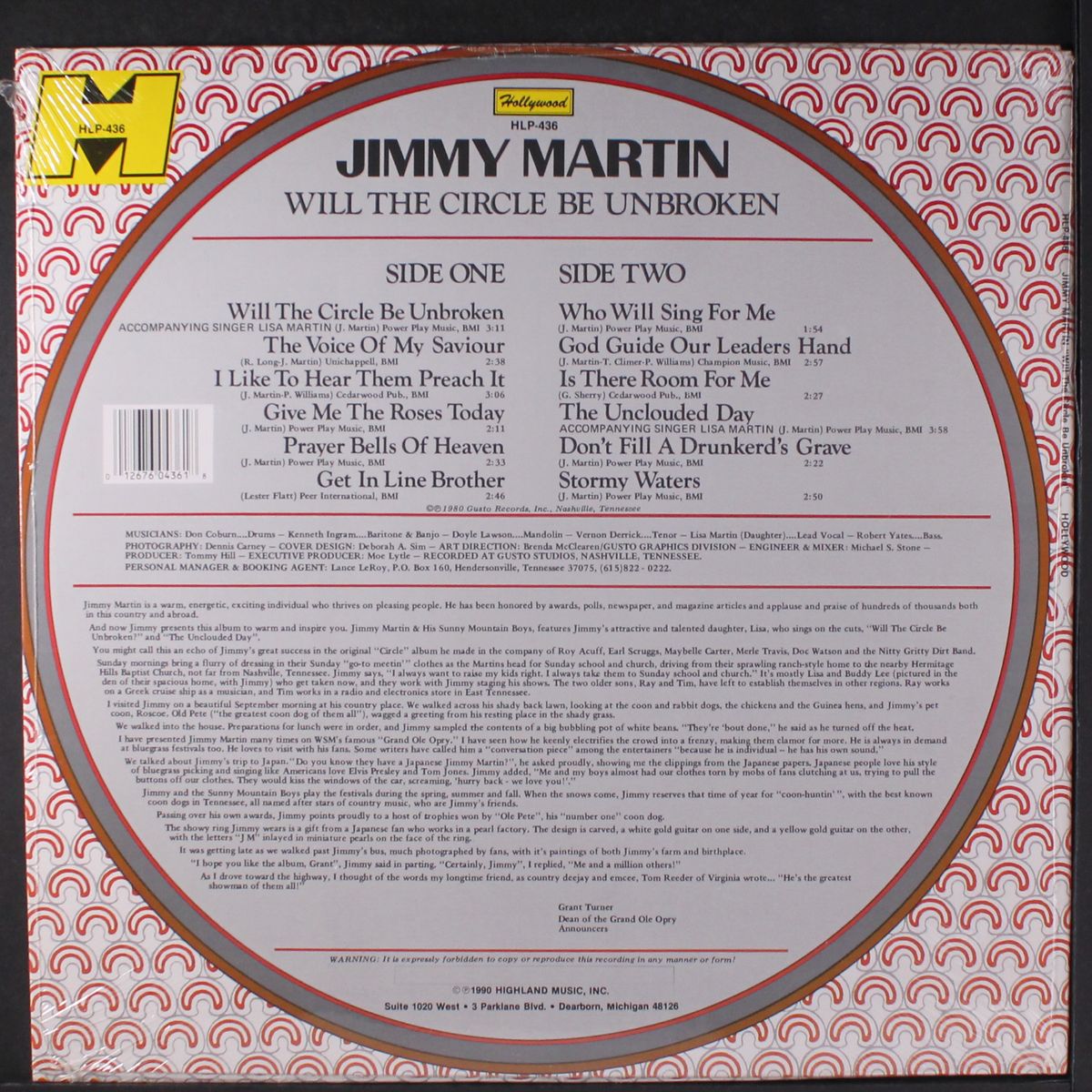 will the circle be unbroken by JIMMY MARTIN