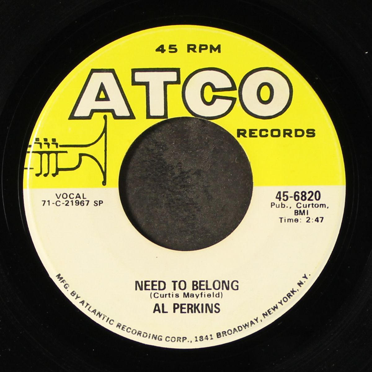 need to belong / ain't nothing impossible with love by AL PERKINS