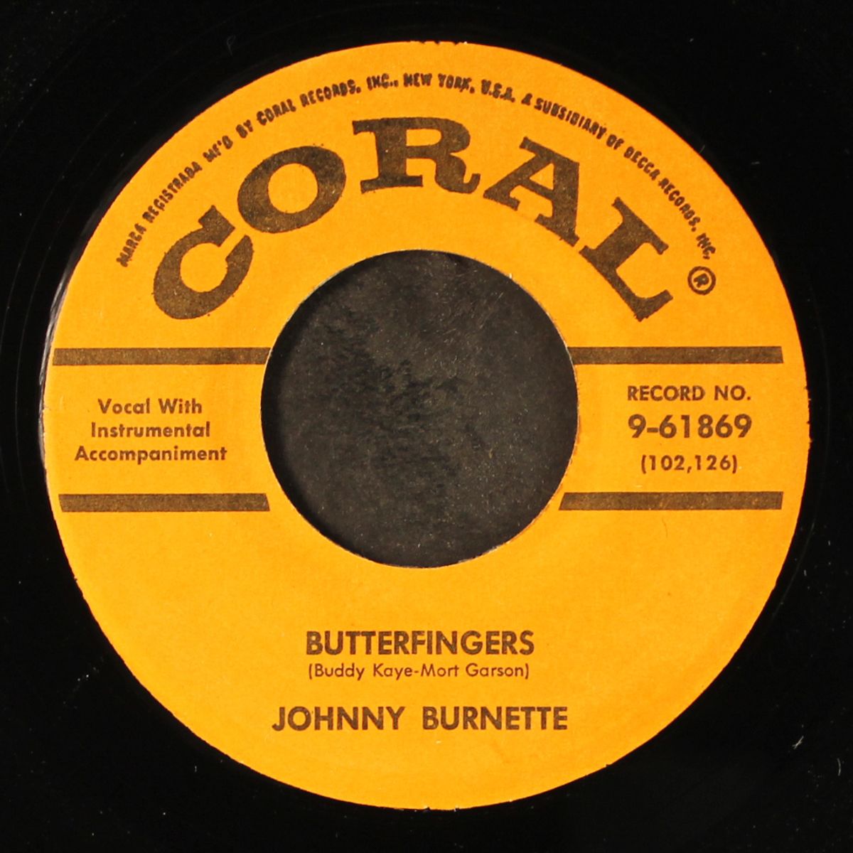 drinkin' wine, spo-dee-o-dee / butterfingers by JOHNNY BURNETTE TRIO