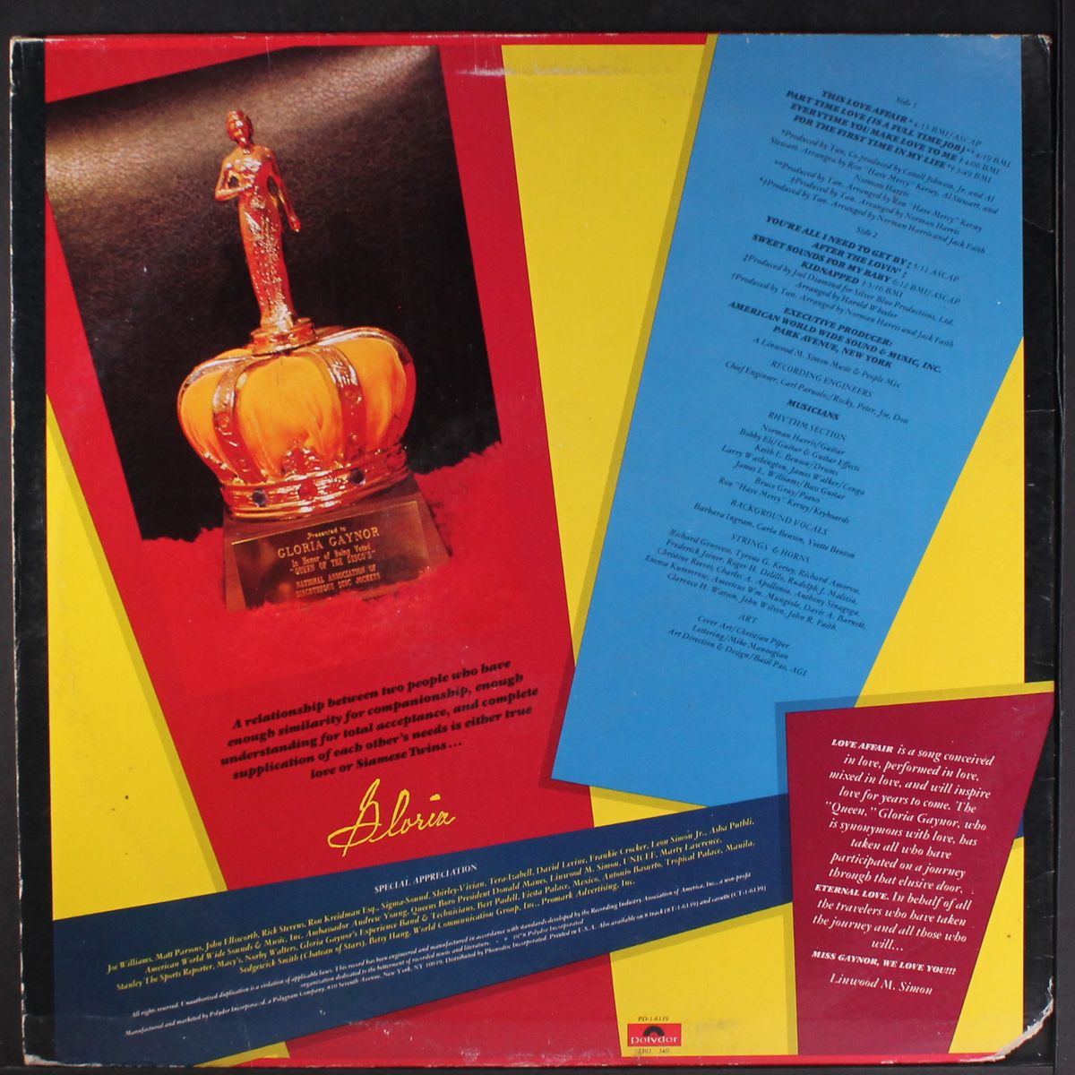 park avenue sound by GLORIA GAYNOR