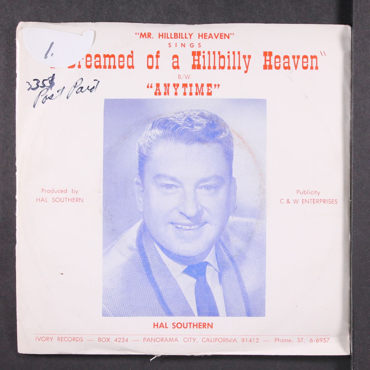 i dreamed of a hillbilly heaven / 21 miles by HAL SOUTHERN