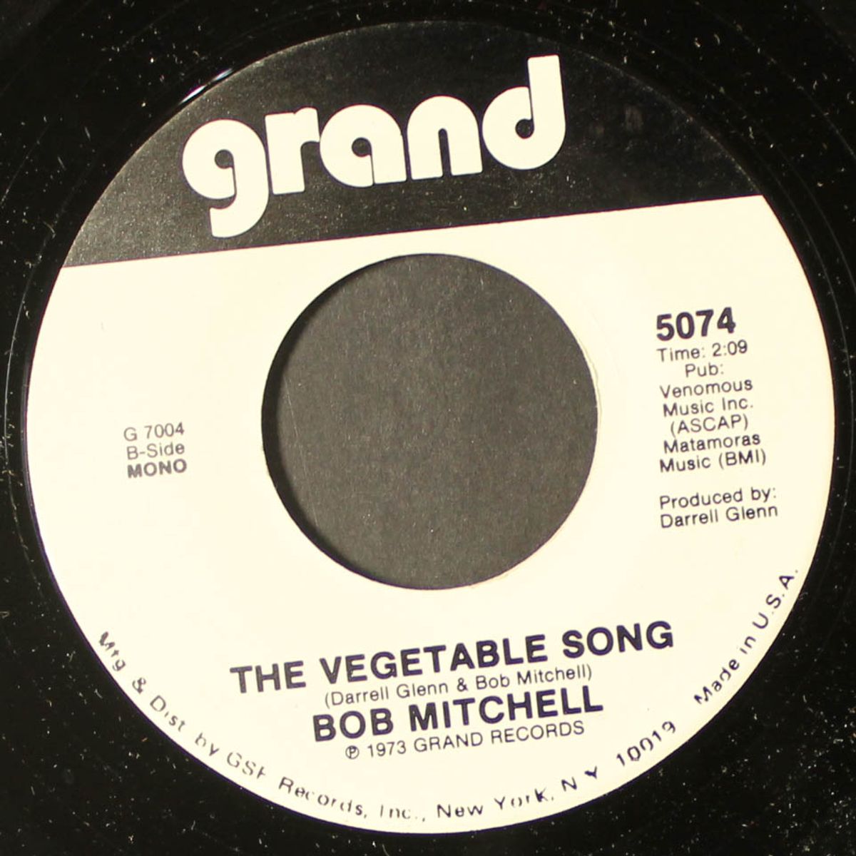 the vegetable song / mono by BOB MITCHELL