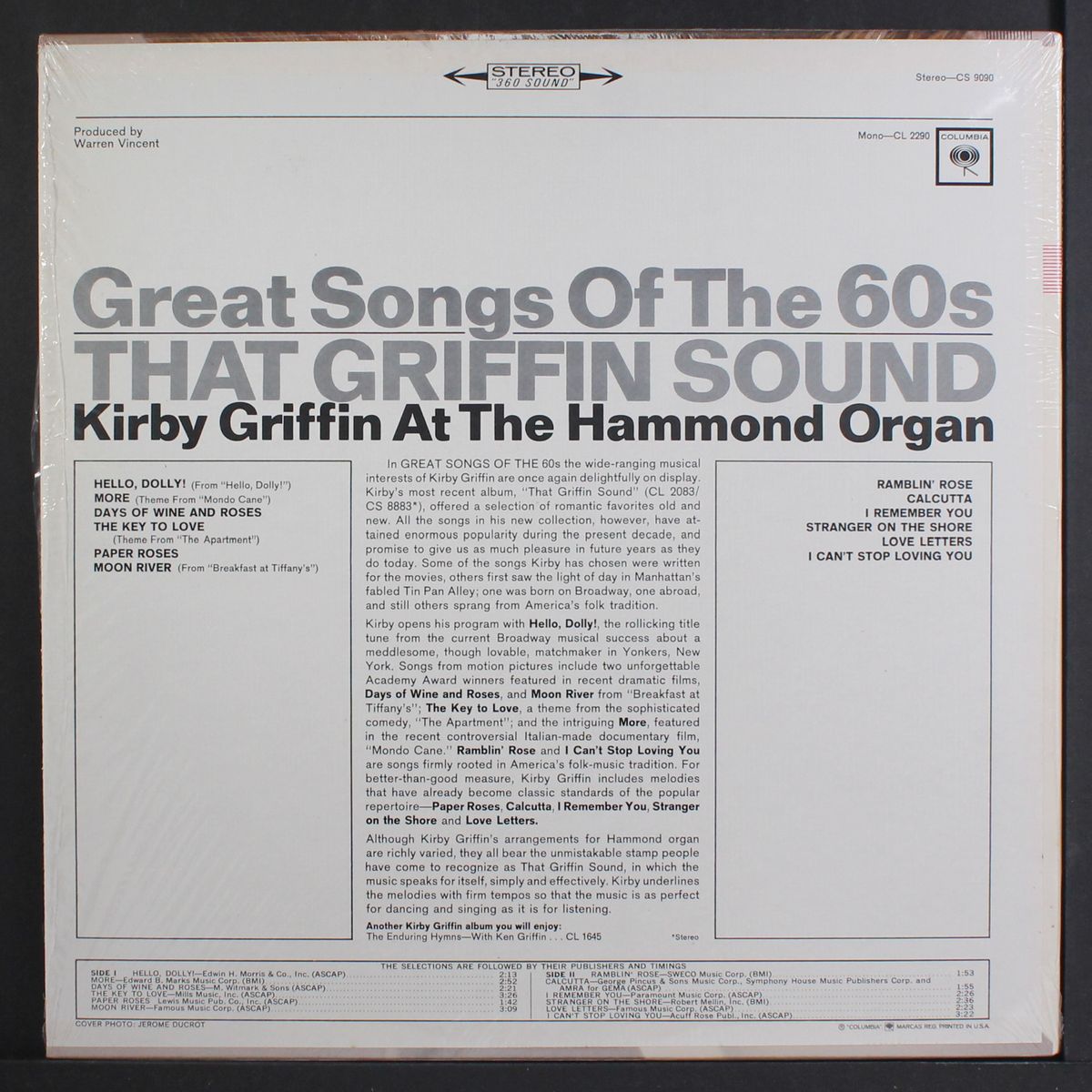 great songs of the 60's by KIRBY GRIFFIN