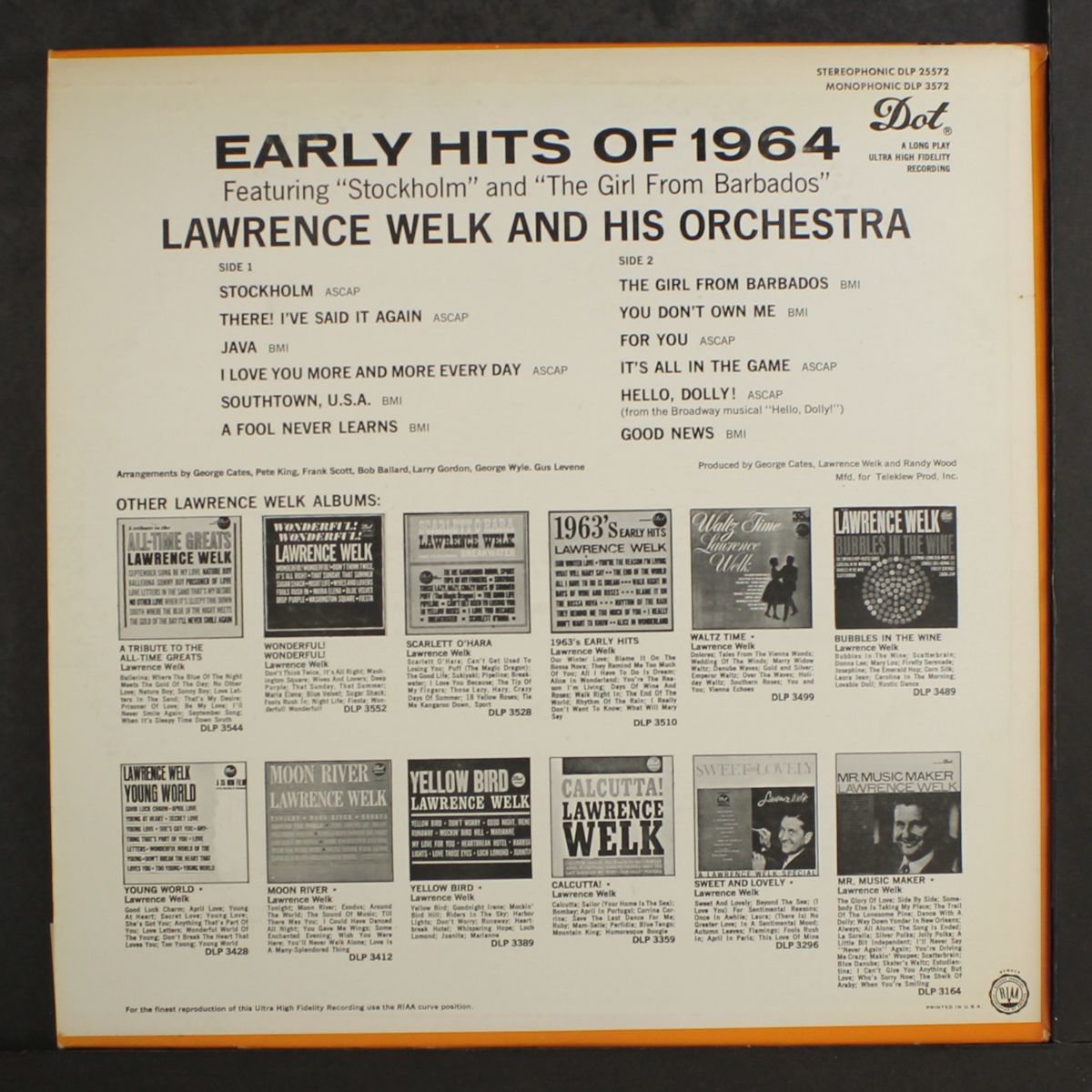 early hits of 1964 by LAWRENCE WELK