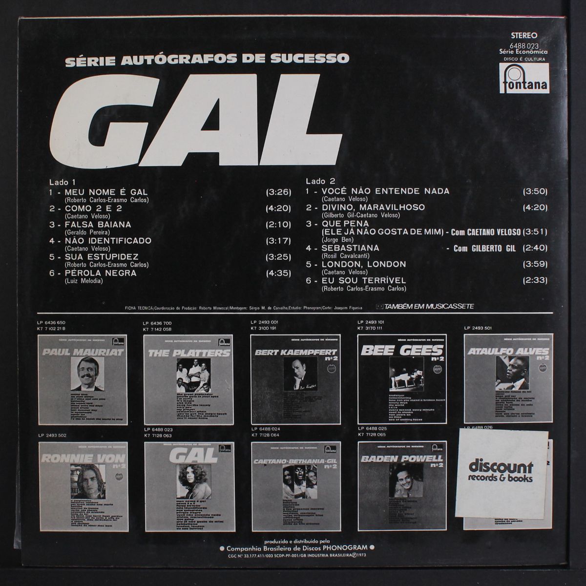 autografo de sucessos by GAL COSTA