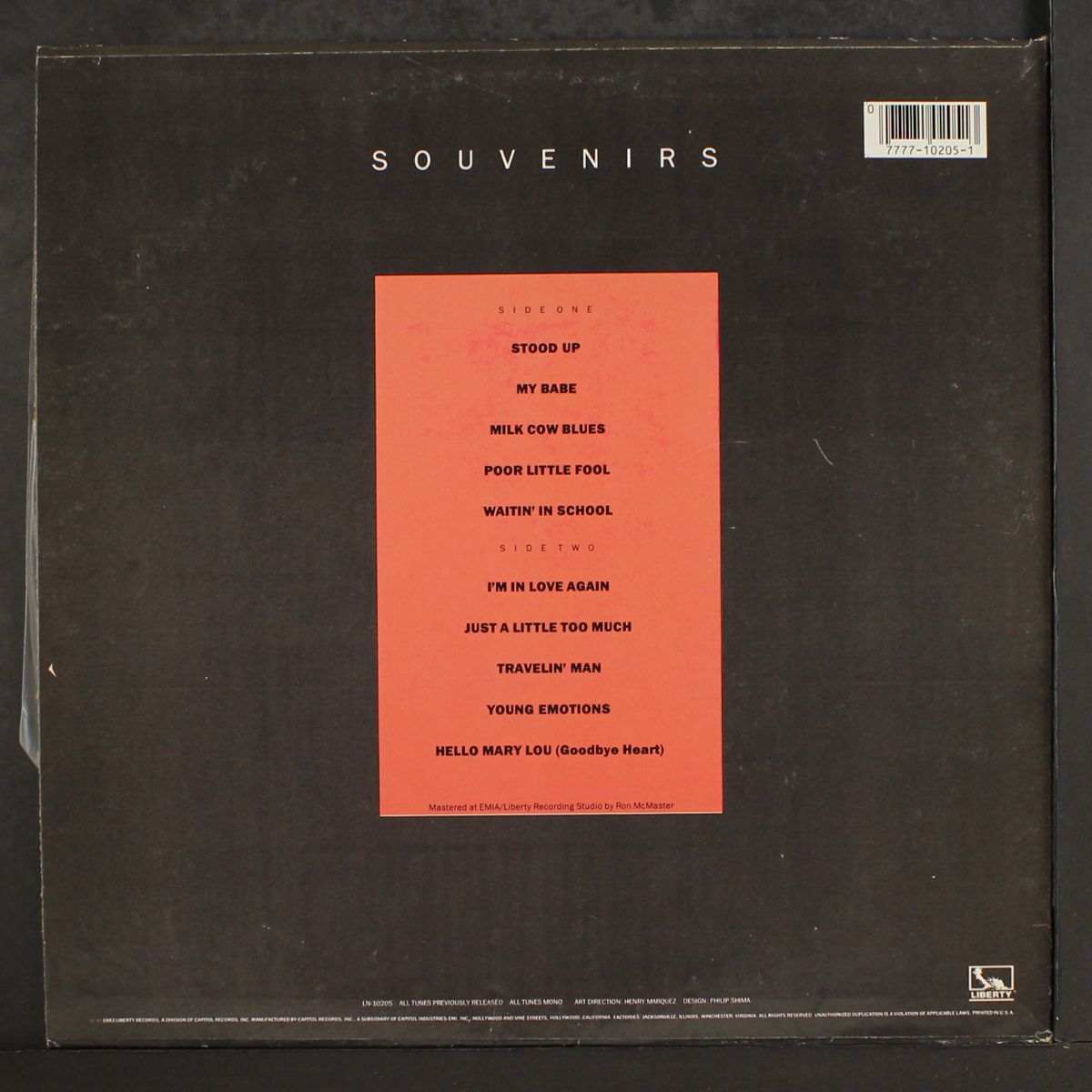 souvenirs by RICKY NELSON