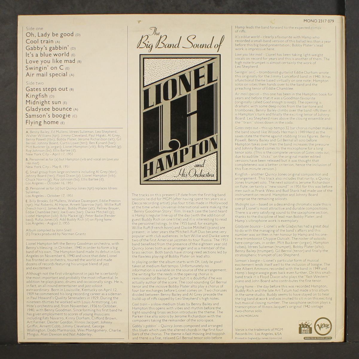 the big band sound of by LIONEL HAMPTON