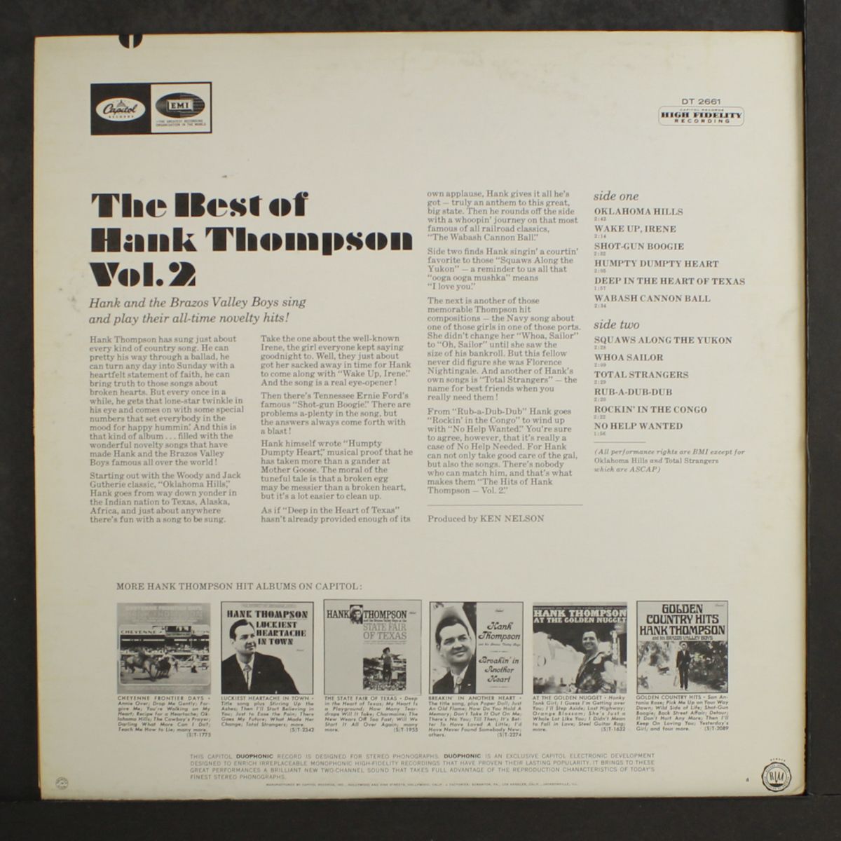 best of, vol. 2 by HANK THOMPSON