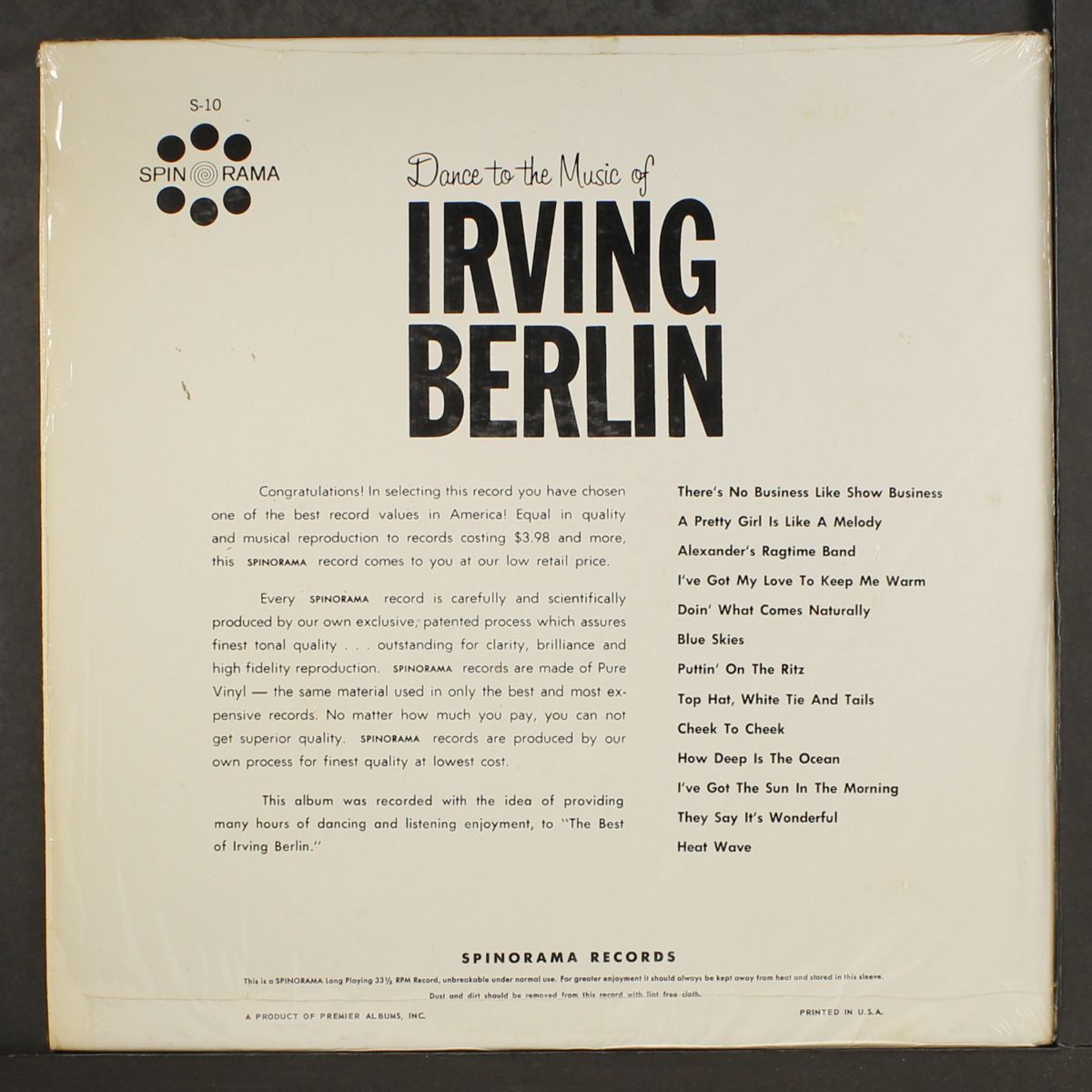 dance to the music of by IRVING BERLIN