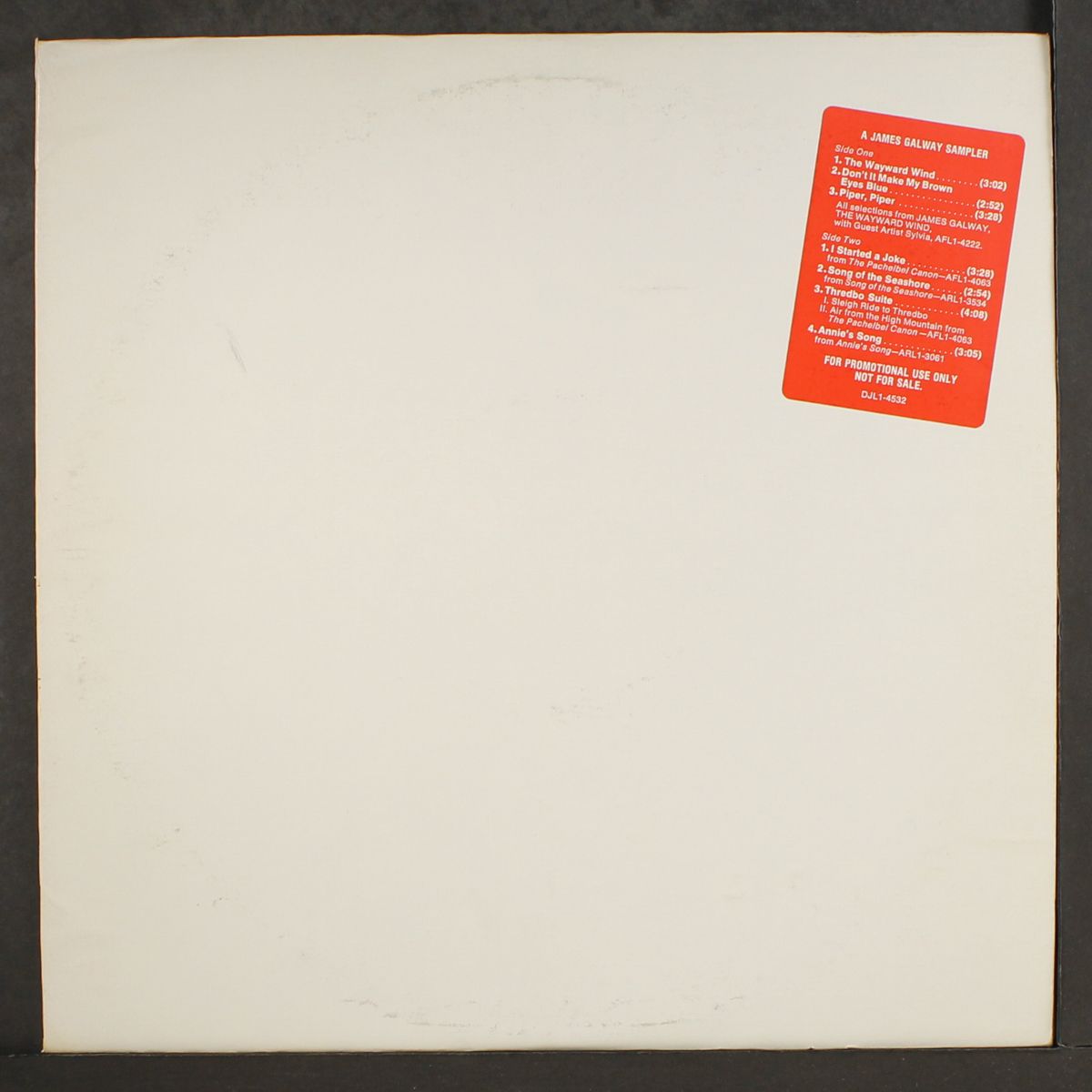 sampler lp by JAMES GALWAY