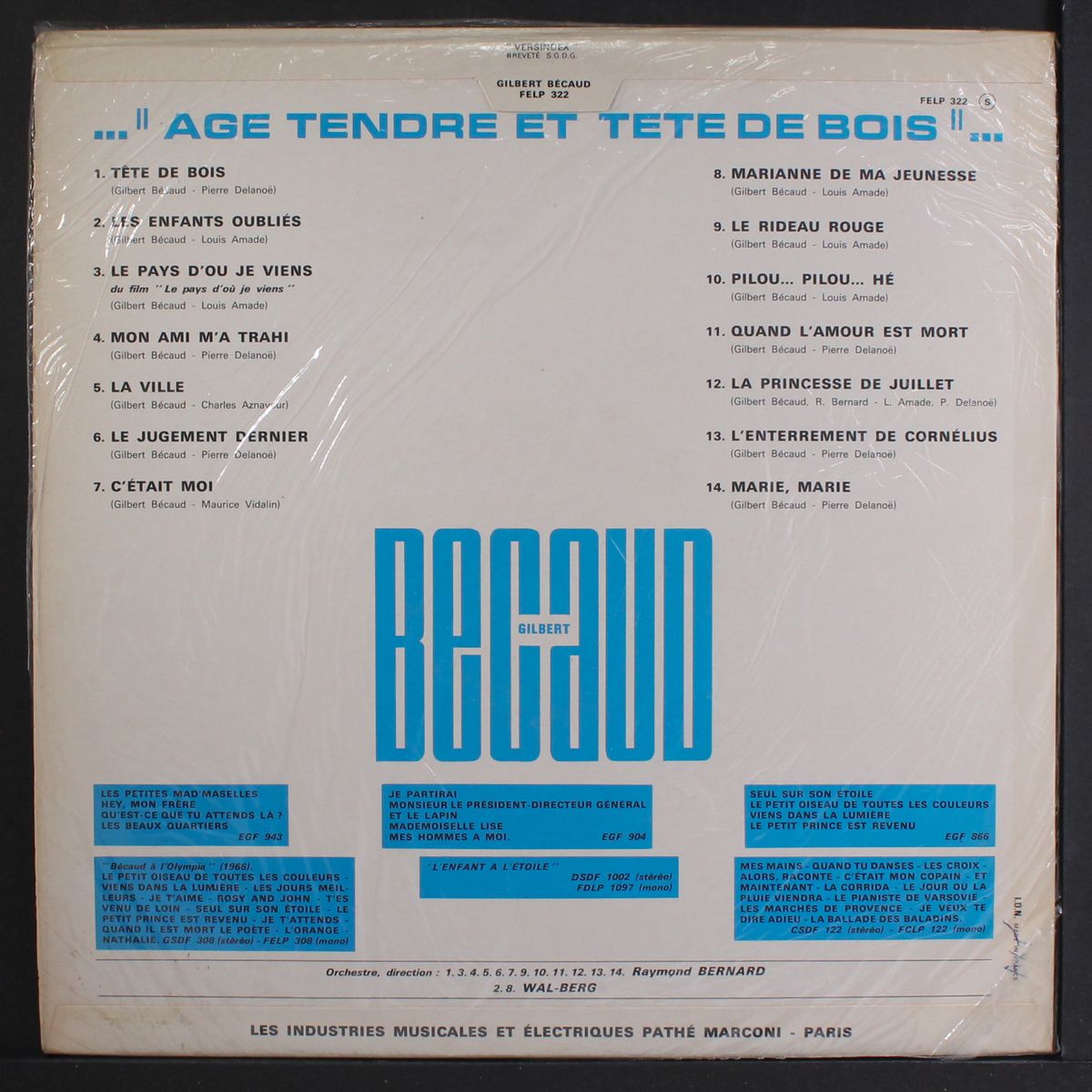 age tendre et tete de bois by GILBERT BECAUD